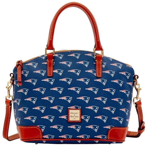 Dooney & Bourke NFL Patriots Charli Satchel NWT - Picture 1 of 6